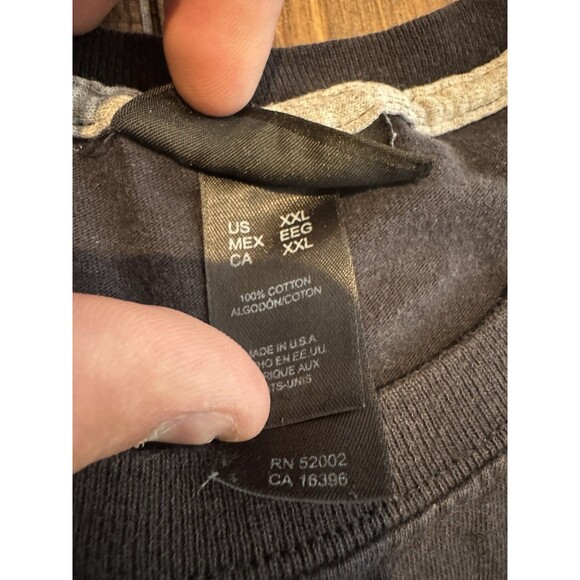 VTG DKNY Jeans T-Shirt Y2K Mall Cyber Style Skate Grunge Abstract Graffiti XXL - Picture 5 of 5